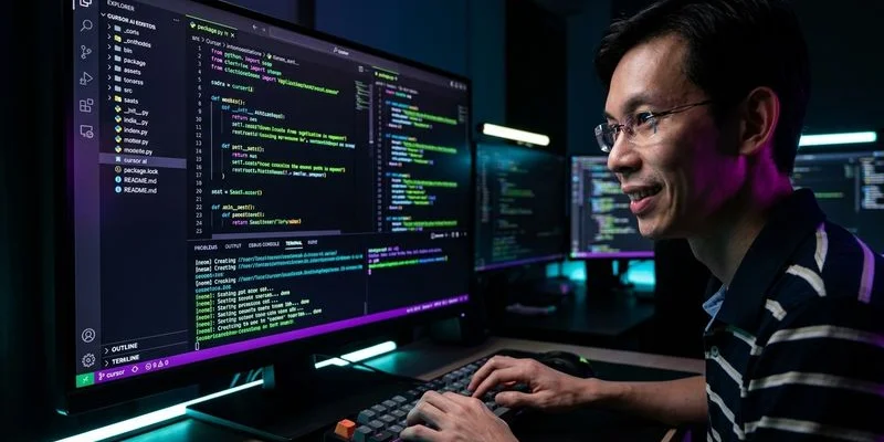 Cursor AI code editor interface