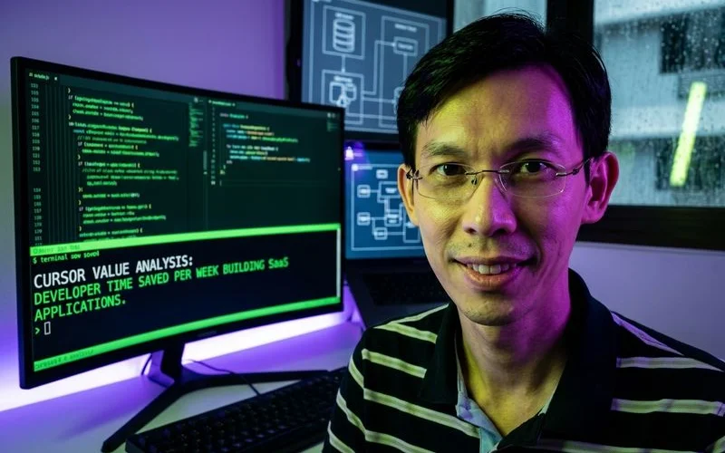 Cursor value analysis showing developer time saved per week building SaaS applications