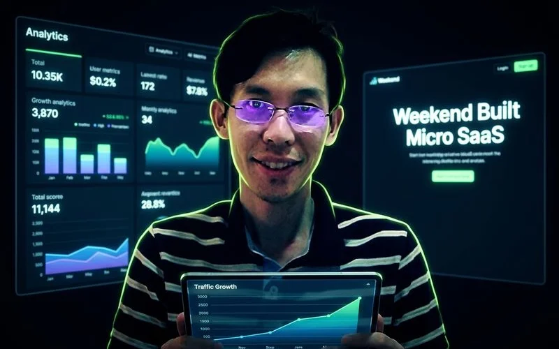 First month revenue and user growth for weekend built micro SaaS