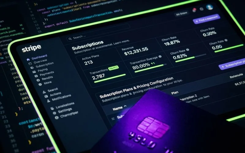 Stripe dashboard showing subscription plans and pricing configuration for SaaS products