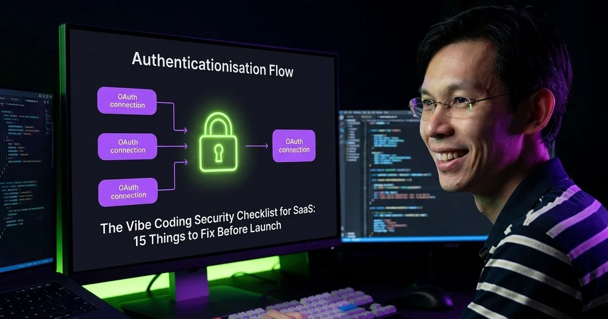 The Vibe Coding Security Checklist for SaaS: 15 Things to Fix Before Launch